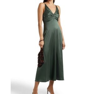 Zimmermann Forrest green silk dress